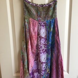 Santiki Batik mixed print tube dress coverup